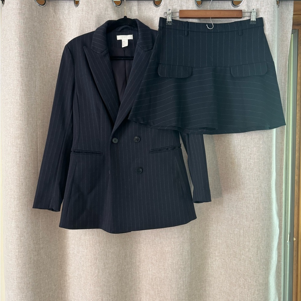 Zara Stripped Skirt Suit Set